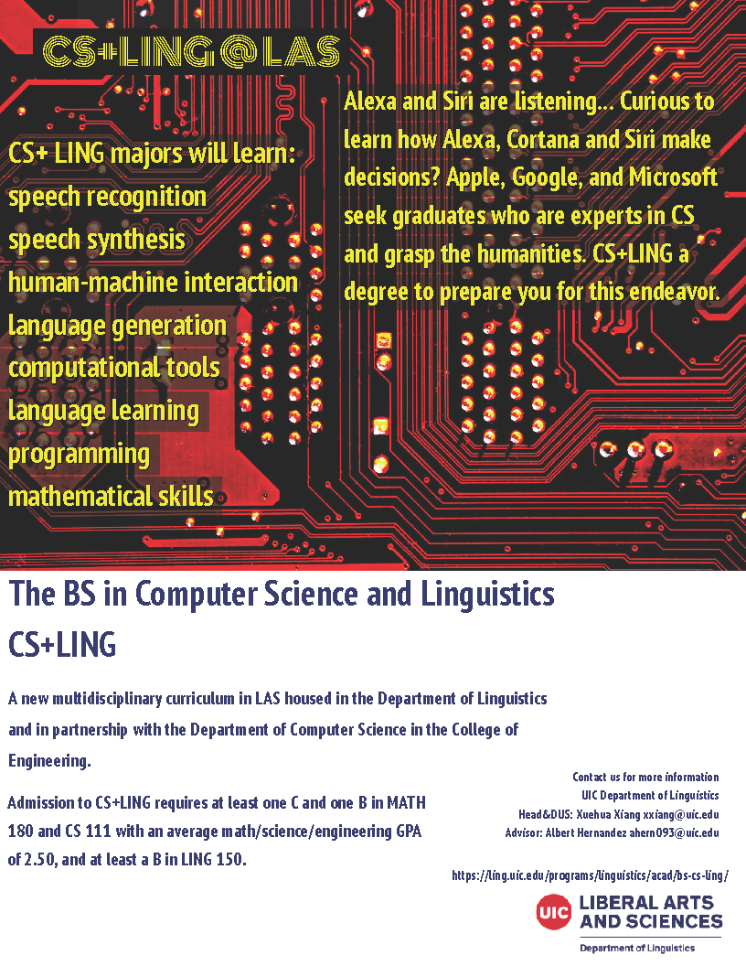 Bs In Computer Science Linguistics Linguistics University Of Illinois At Chicago