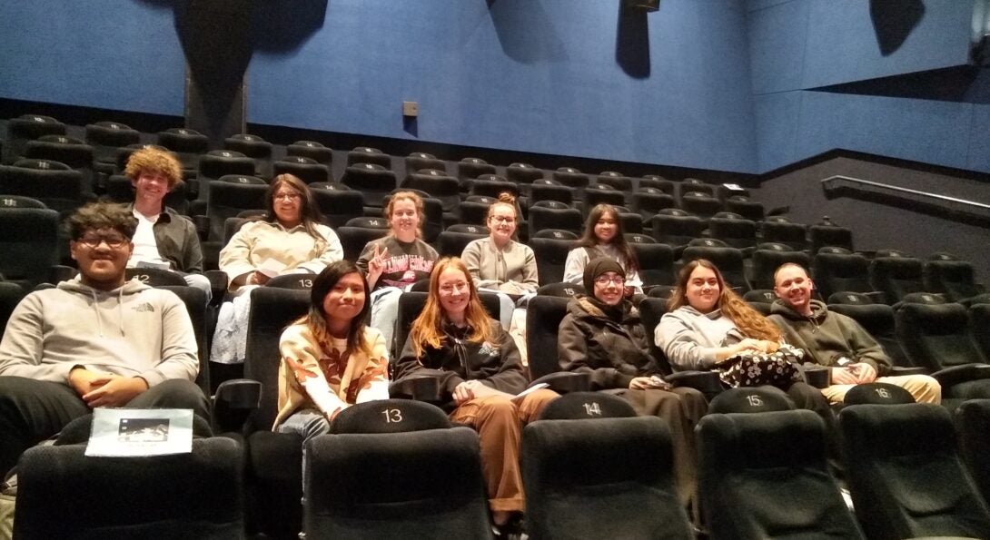 students at film festival