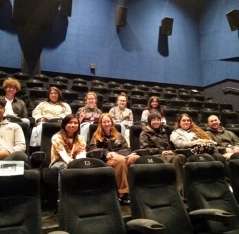 picture of students at film festival 